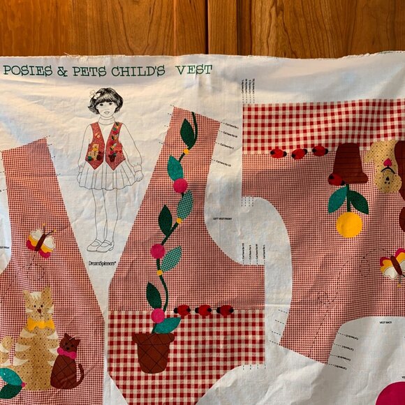 Dreamspinners Posies & Pets Child’s Vest VIP Cranston Cut and Sew XS - L - Picture 6 of 12